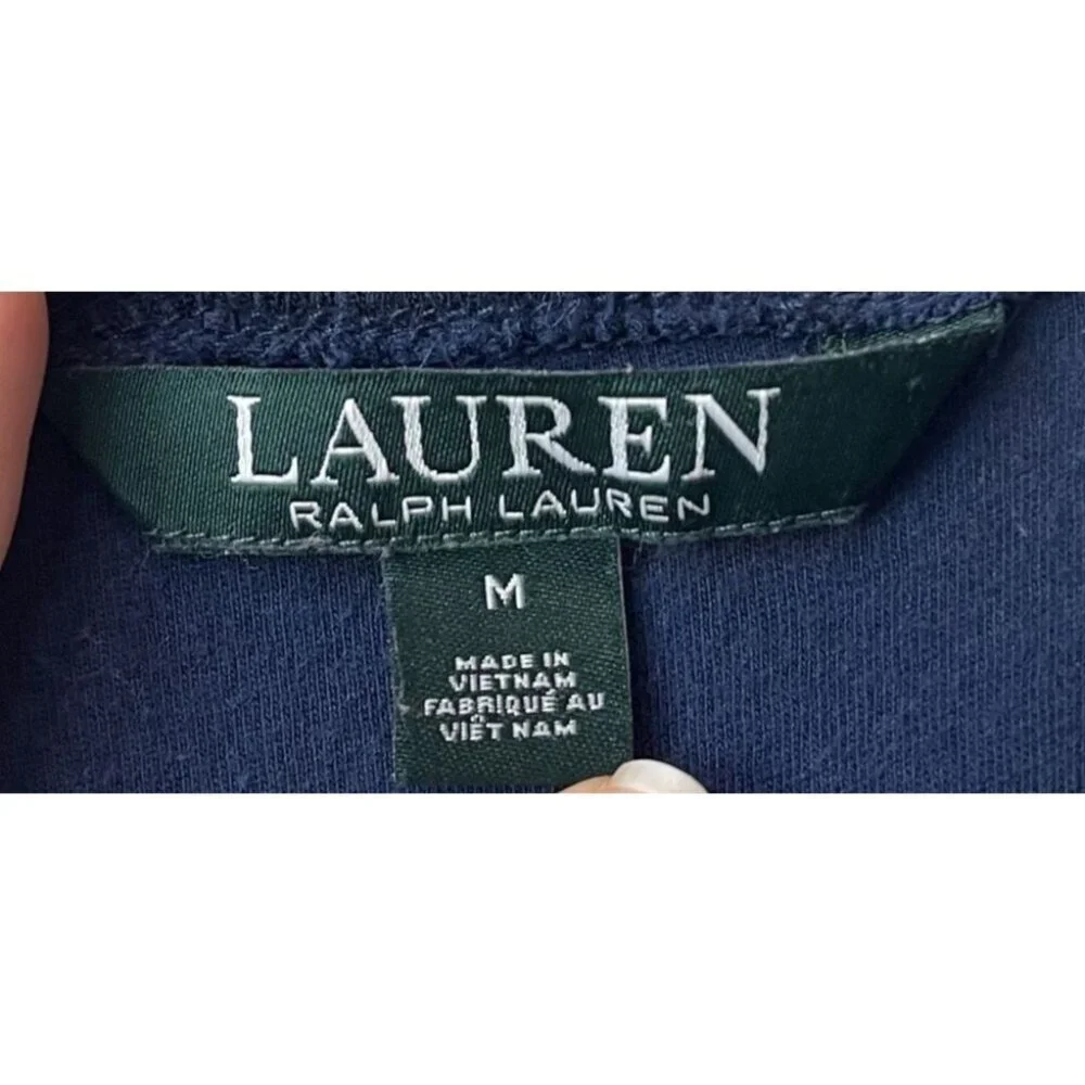 Lauren Ralph‎ Lauren Striped Dress Size M Navy Nautical Beachy Halter Flowy Mini